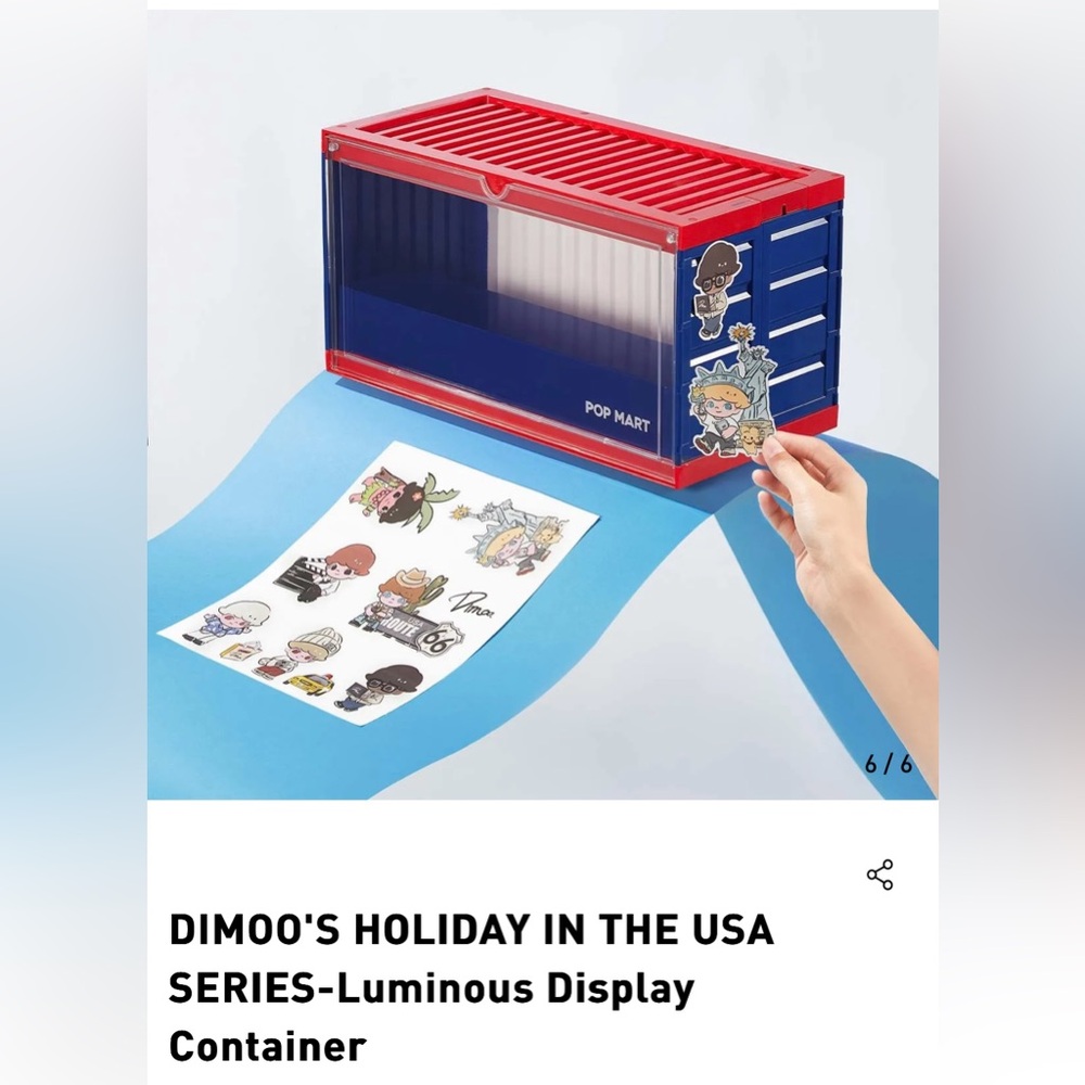 POP MART Dimoo's Holiday Display Container - Red and Blue